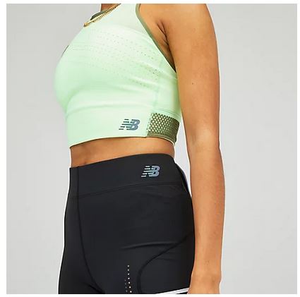 W New Balance Q Speed Shield Crop Run Bra